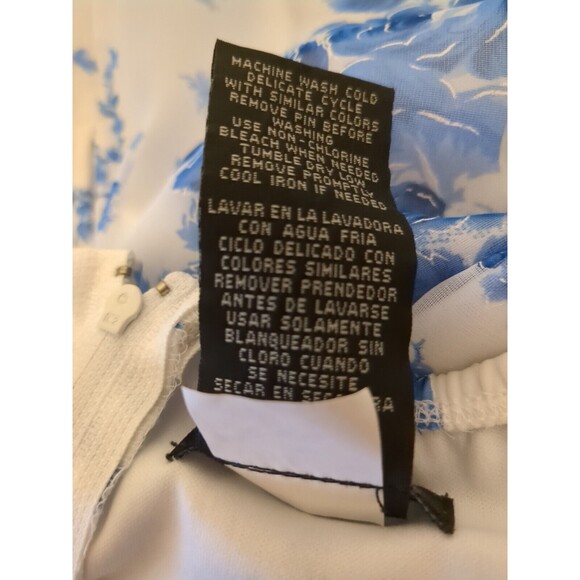 Speechless Sheer Floral Dress Halter Size 14 White Blue Rose Summer Spring - Picture 6 of 6